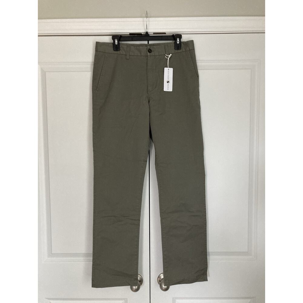 SOUTHERN PROPER Chino Pants Men's Large Green Flat Front Preppy Yuppie College